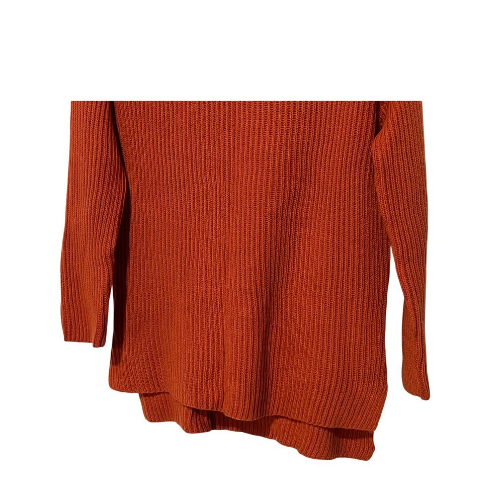 J. JILL WOMENS SMALL PULLOVER ROUND NECK WOOL BLEND SWEATER BURNT ORANGE NEW - Picture 6 of 12